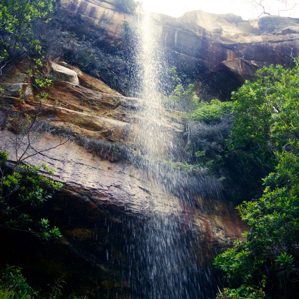 waterfall at refuge bay